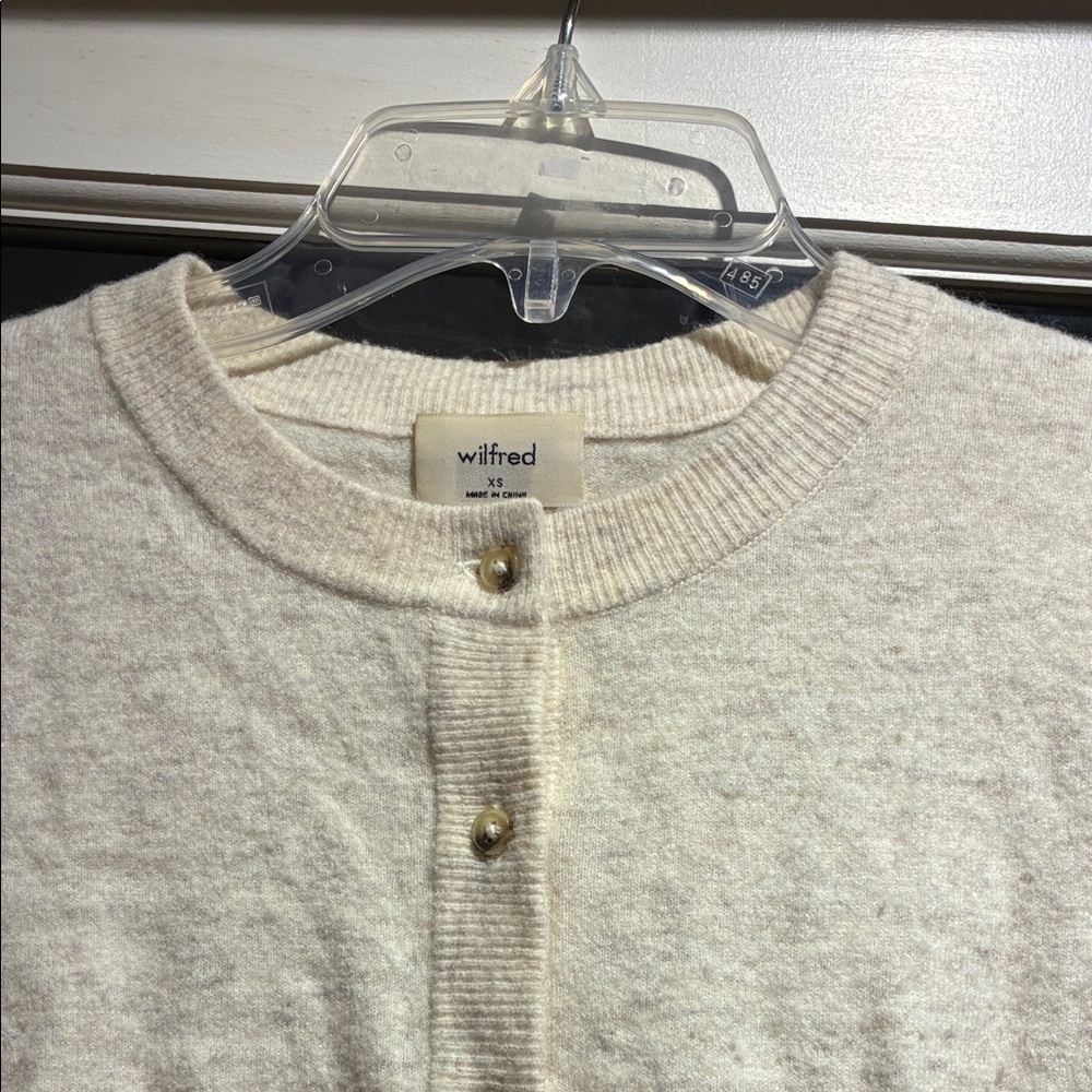 Wilfred Beige Button-Up Cardigan